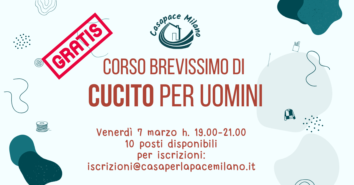 corso di cucito per uomini